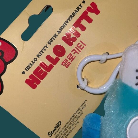 HuangShi Hello Kitty 50Th Anniversary Limited Hangyoden BackPack Keychain - Picture 2 of 4